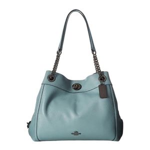 Coach Turnlock Edie Dark Cloud Handbag